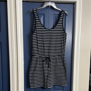 Tommy Hilfiger Women’s Blue/White Striped Romper Size S